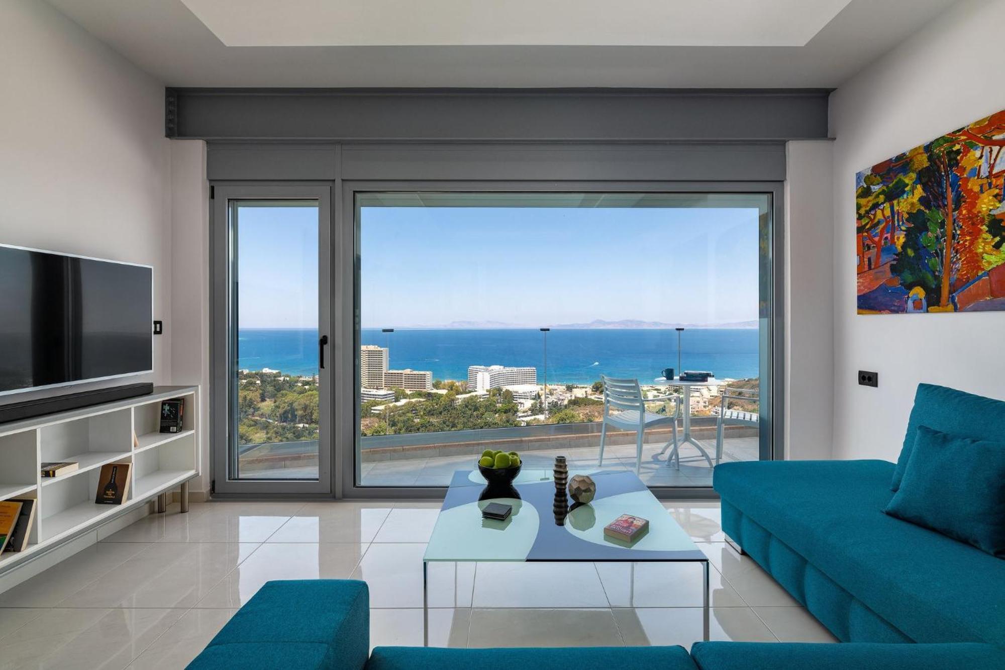 Apartment Rhodes Skyline With Out Door Jacuzzi Sea View *